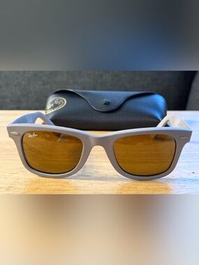 Ray-Ban Original Wayfarer RB2140 Camo Matte Gray Sunglasses w/Case
